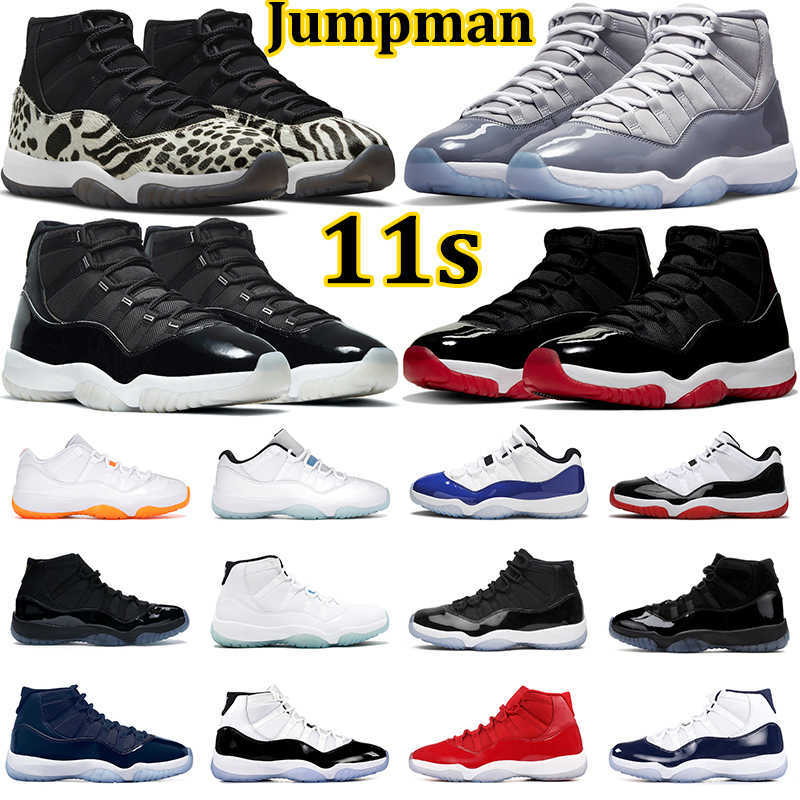 

Jumpman 11 Basketball Shoes 11s Men Women 72-10 25th Anniversary Cool Grey Animal Instinct Cap and Gown Concord Bred Legend Blue Mens, Box