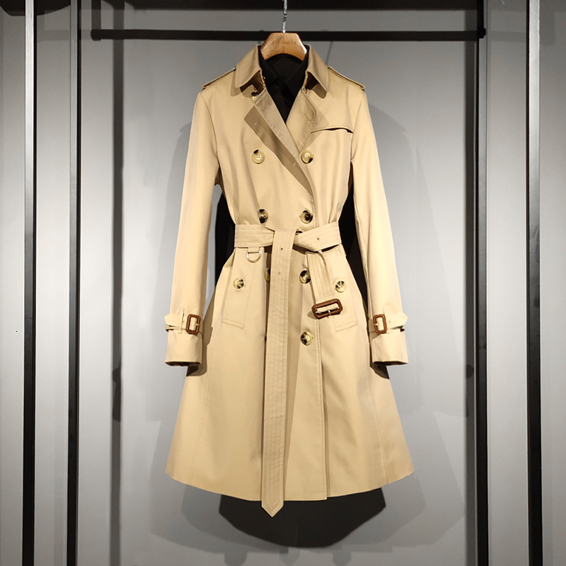 

Women' Trench Coats Spring and Autumn women' doublebreasted trench coat solid color casual loose cape fashion coat 221111, Khaki