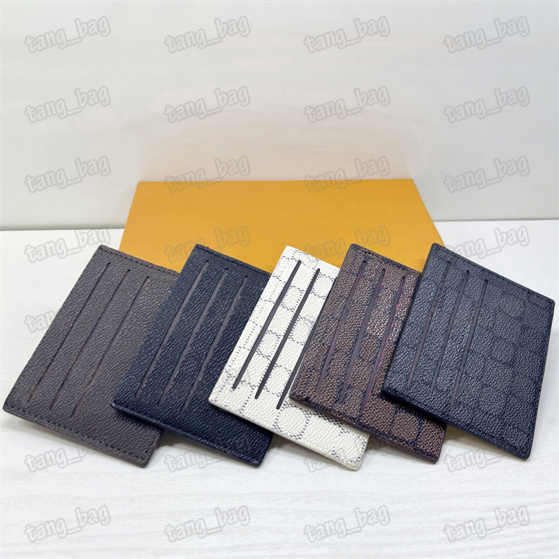 

Designer Credit Card Holder Wallet Classic Business Plaid Floral Mens ID Cards Case Coin Purse Slim Pocket Bag Pouch, Brown plaid
