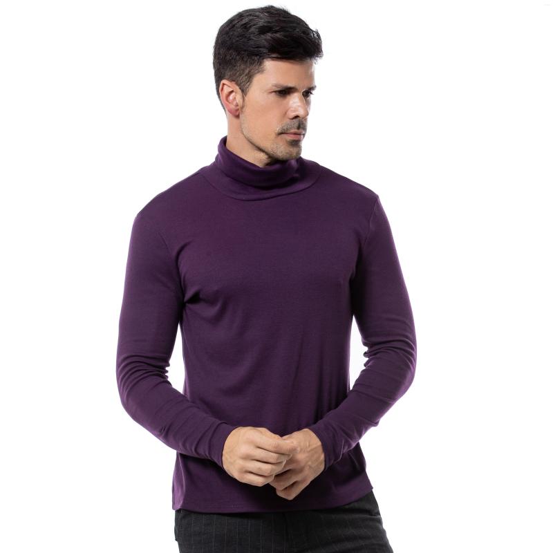 

Men' Sweaters Fashion Halloween Purple Turtleneck For Men 2022 Brand Warm Casual Knitted Pullovers Slim Fit High Quality Tops XXL