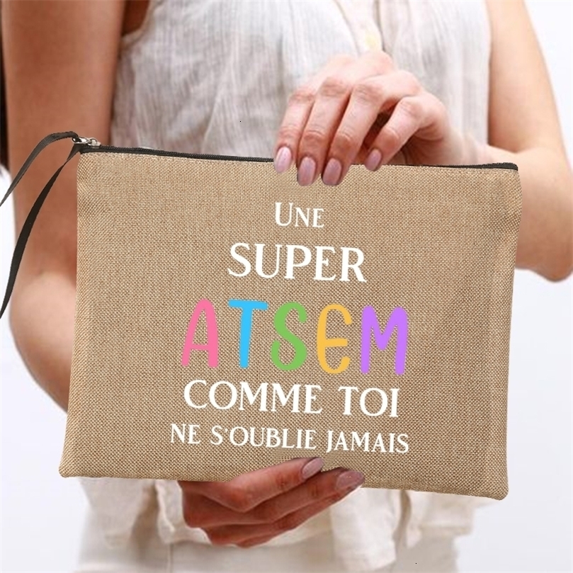 

Cosmetic Bags Cases A Super Atsem Printed Women Neceser Makeup Linen Zipper Pouch Travel Toiletries Organizer Gifts for 221114, Q06690-a012br-s