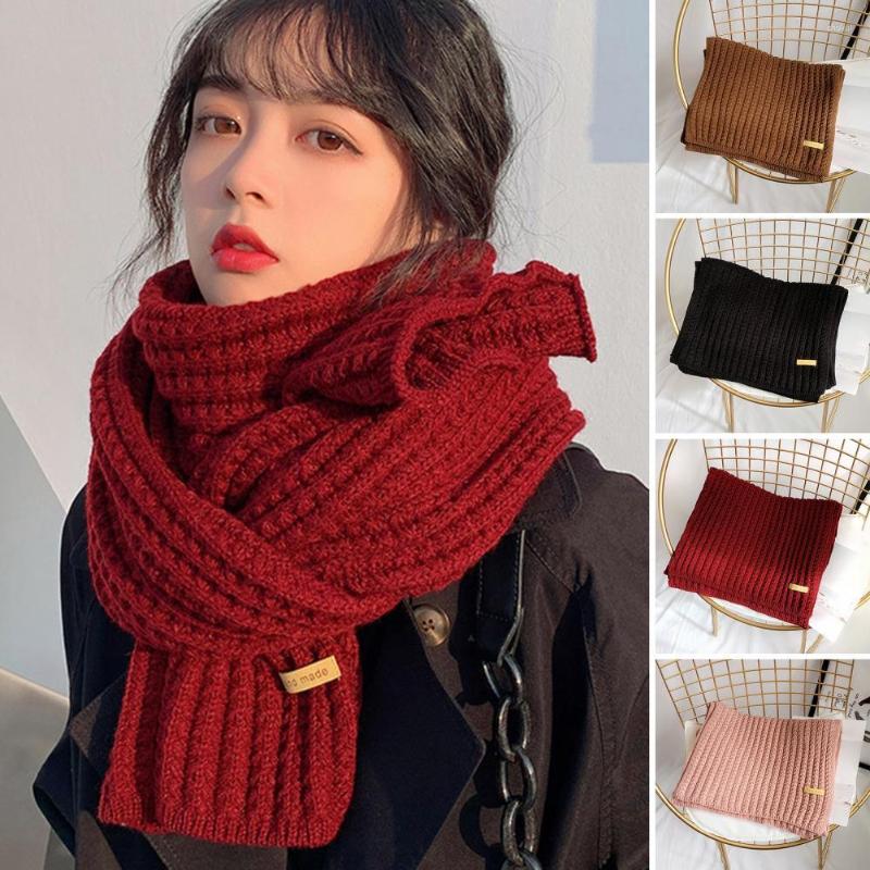 

Scarves Thermal Scarf Cozy Fashion Winter Warm Long Wrap Thickened Comfortable Knitted Costume Accessories