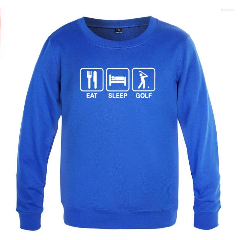 

Men's Hoodies Eat Sleep Golf Funny Sweatshirts Men Spring Autumn Long Sleeve O-Neck Pullover Casual Man Hip Hop Streetwear Sport Fitness
