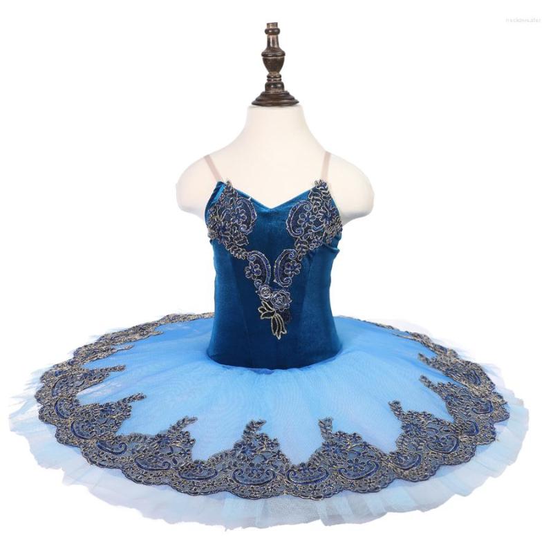 

Stage Wear Custom Ballet In One Act France Paquita Stiff Tulle Classical Dance Pancake Tutus Grand Pas, Blue