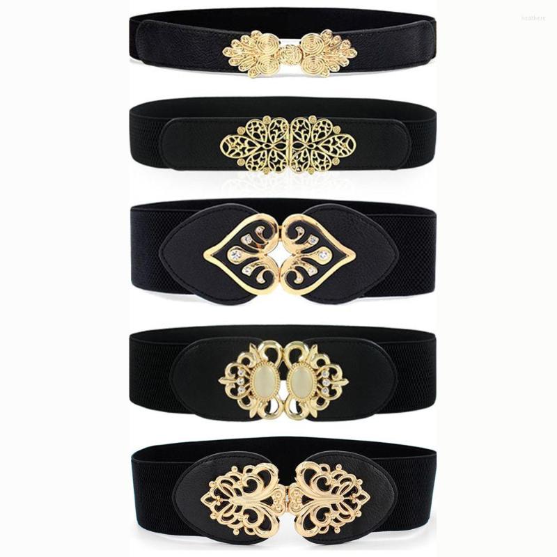 

Belts 65cm Female Fashion Black Waistband Wide Waist Cinch Elastic Stretch Belt For Women Cummerbund Dress Coat Clothing Accessories