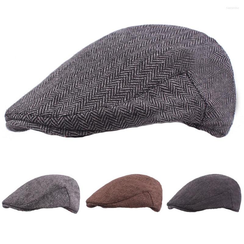 

Berets Men Classic Winter Warm Driving Golf Cap Casual Cabbie Sboy Hat HATCS0241, Black