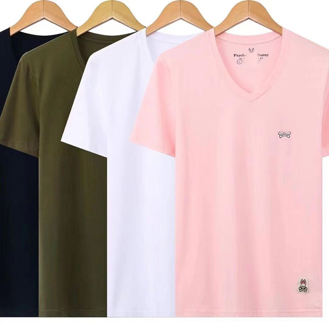 

Designer Men's and Women's Psycho Bunny T-shirt Cotton Crew Neck Fashion Letter Short Sleeve Spring Summer Business Street Loose Fashion Hip Hop Costume M-XXXL #01, Customize