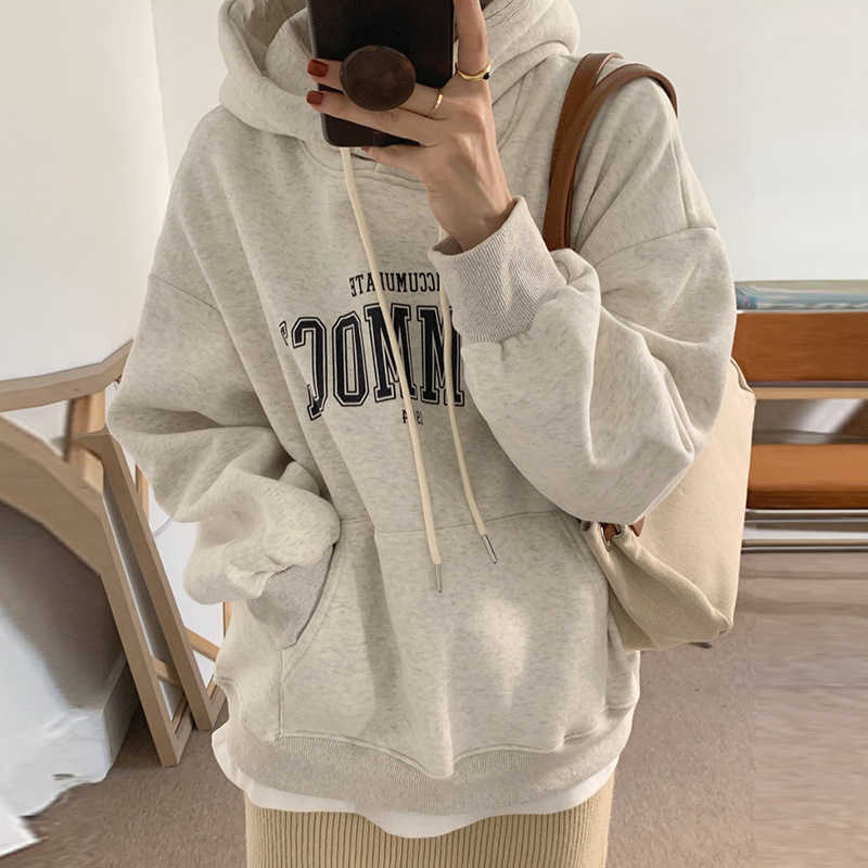 

Women's Hoodies Sweatshirts a small group Korean version 2022, Gray