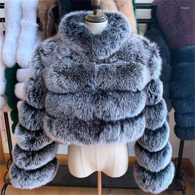 

Women' Fur High Street Women Faux Coat Short Stand Collar Imitation Hair Long Sleeve Splicing Female Overcoat Fashion Warm, 16