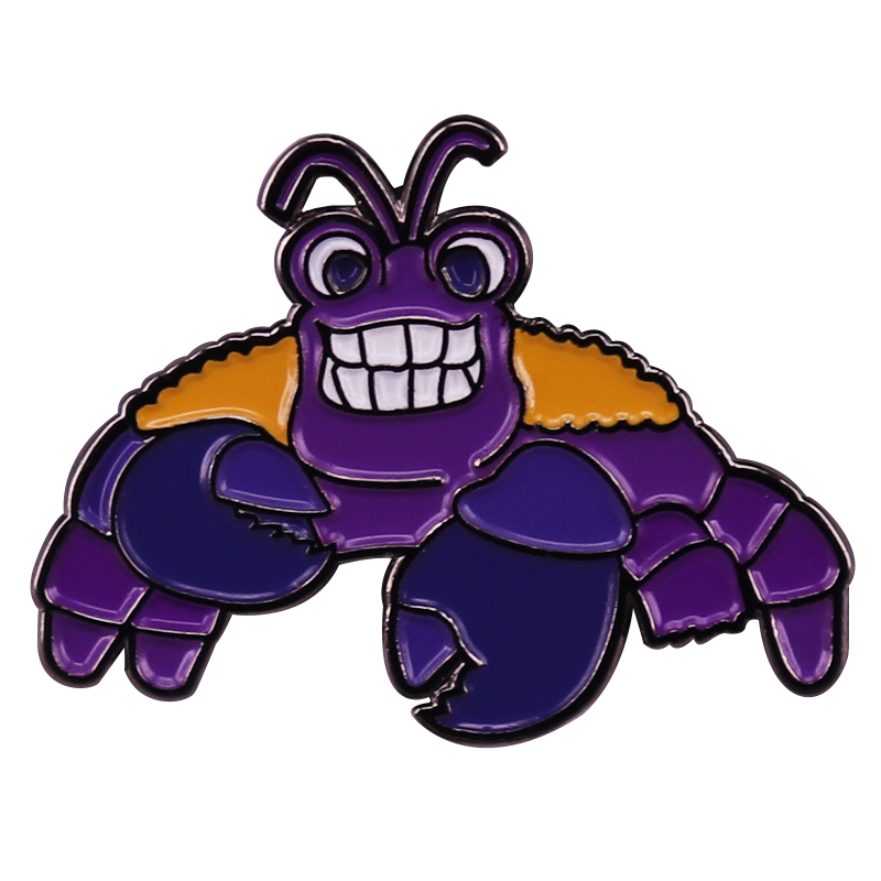 

Purple Cartoon Evil Cancer Enamel Pin Tamaatoa Movie Giant Crab Badge Brooch Gift Backpack Decoration Jewelry, As picture