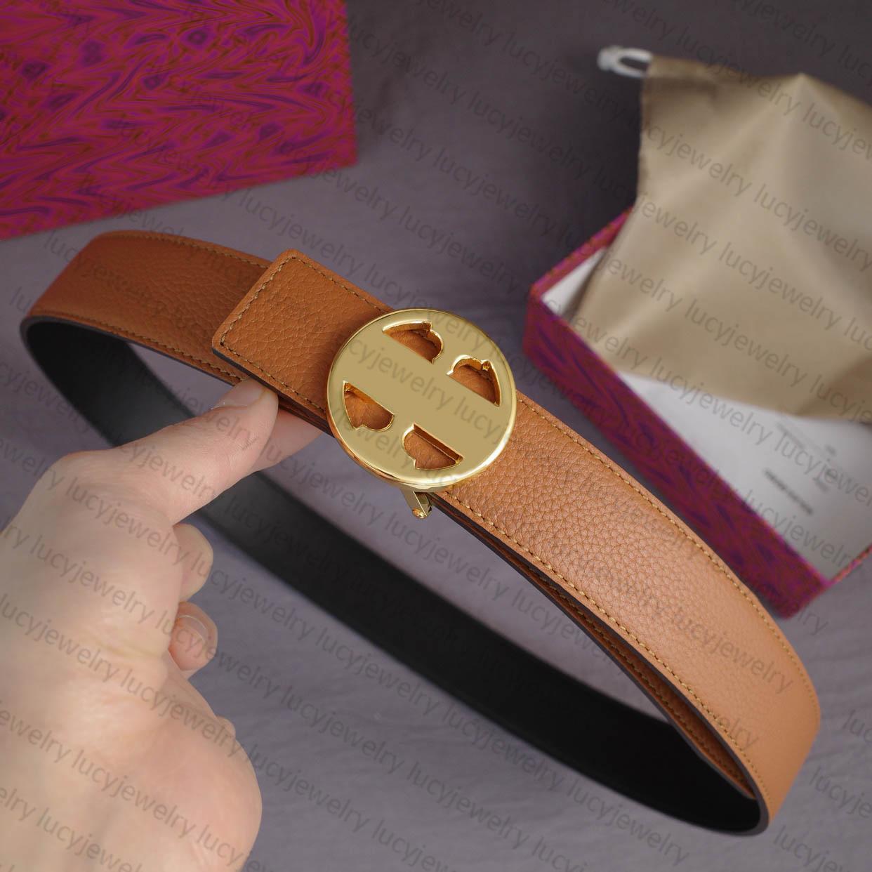 

Reversible Designer Belt Fashion Gold Buckle Belts for Mens Woman Genuine Cowhide Width 3.5cm&2.5cm 10 Color Top 21 rvO, Multi