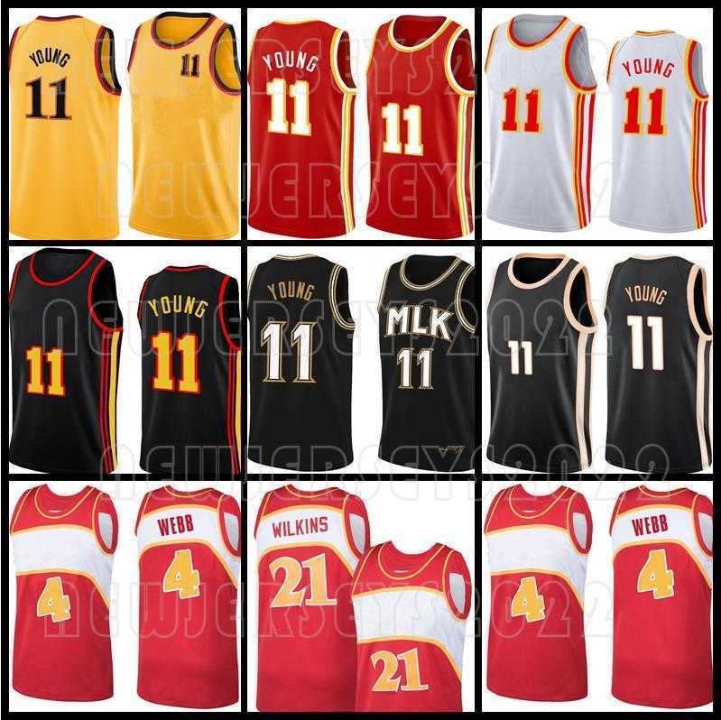 

Trae 11 Young Retro Spud 4 Webb Damian 0 Lillard Hawk Basketball Atlantas Jersey, Men jersey