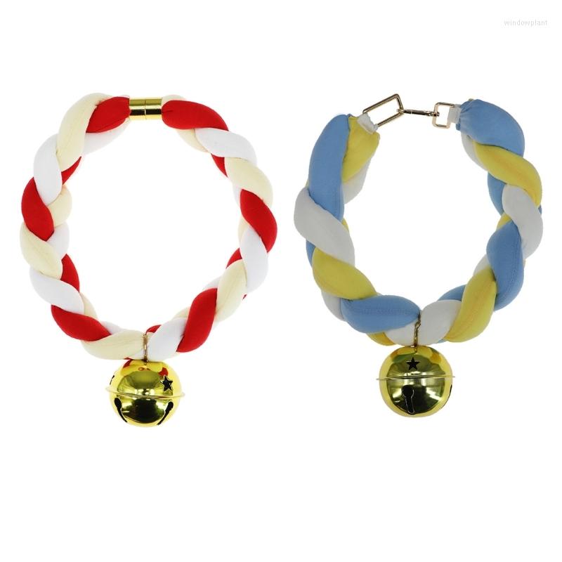 

Choker Bell Collar Necklace Neck Buckle Animal Cosplay Braided