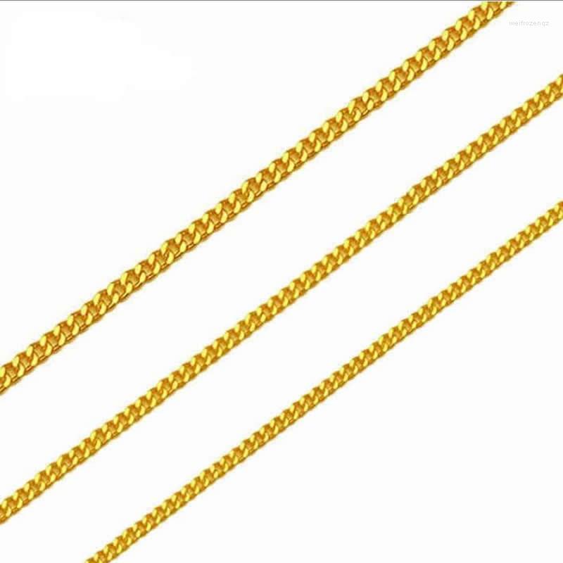 

Chains Pure 24K Yellow Gold Wheat Chain Necklace/ 999 Fashion Designer Necklace
