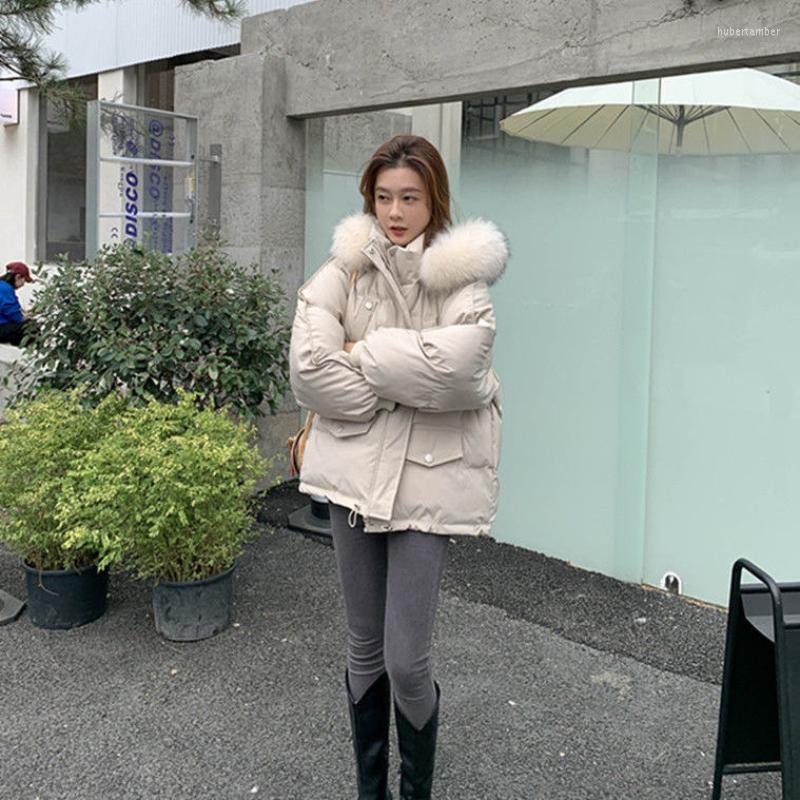 

Women's Down 2022 Short And Cotton Winter Temperament Korean Style Loose Thick Bread Clothes Fashionable Clothing, Black