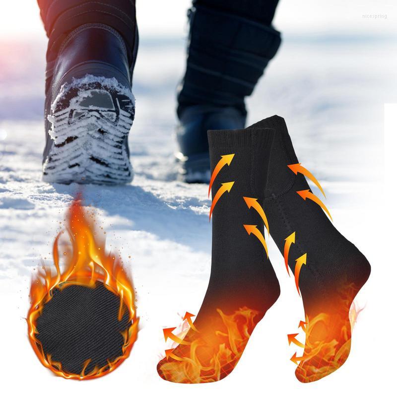 

Sports Socks Outdoor Ski Heated Washable USB Electric Heating Hiking Camping Fishing Riding Cycling Hunting Foot Warmer, Black