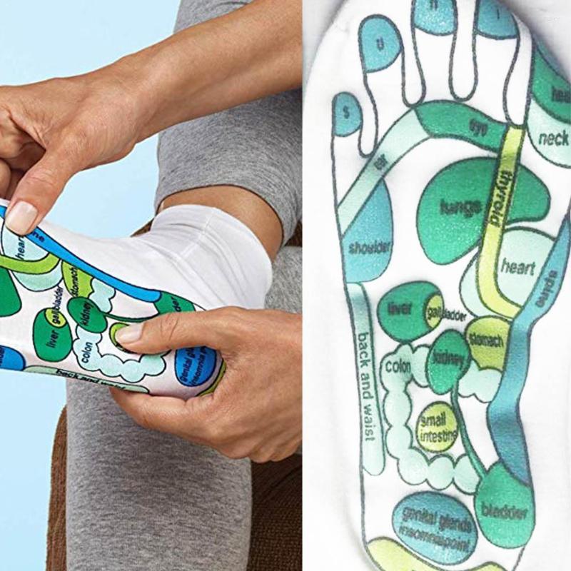 

Men's Socks Acupressure Physiotherapy Massage Relieve Reflexology Illustration Full English Tired Point Feet Foot W5F4
