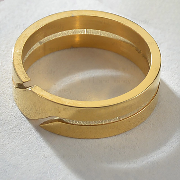 

Stainless Steel Ring Band Punk Hollow Out Mechanical Rings Fashion Jewelry for Men Women Gift Black Gold