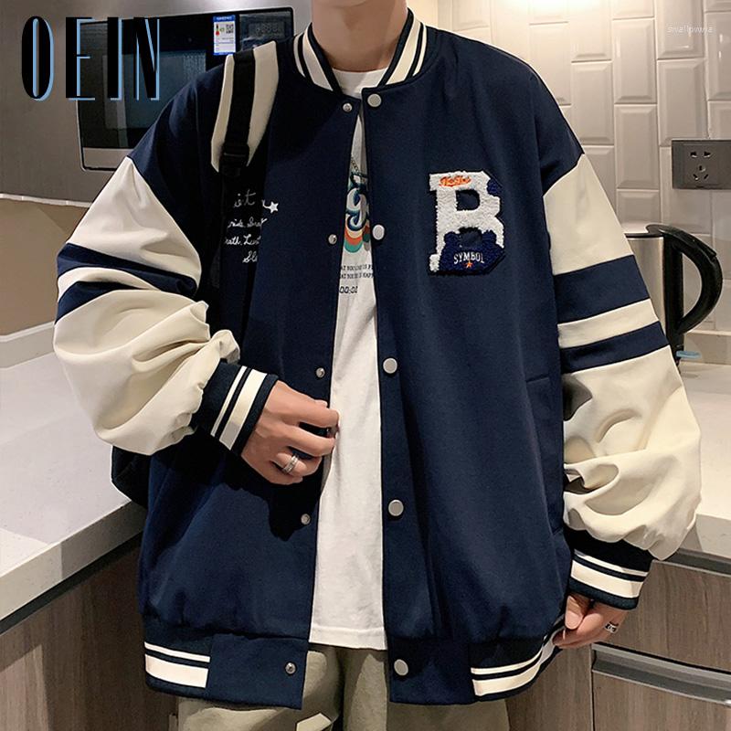 

Men's Jackets 2022 American Towel Embroidered Jacket Men Autumn Men's Y2K Coat Hip-hop Retro Baseball Uniform Couple Casual All-match, Grey 8301