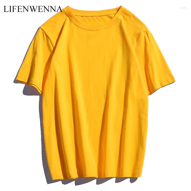 

Men's T Shirts LIFENWENNA Summer Cotton Soft Mens Casual Short Sleeve O-Neck Fitness Black White Yellow Basic Tops Tees M-4XL, T09 wu blue