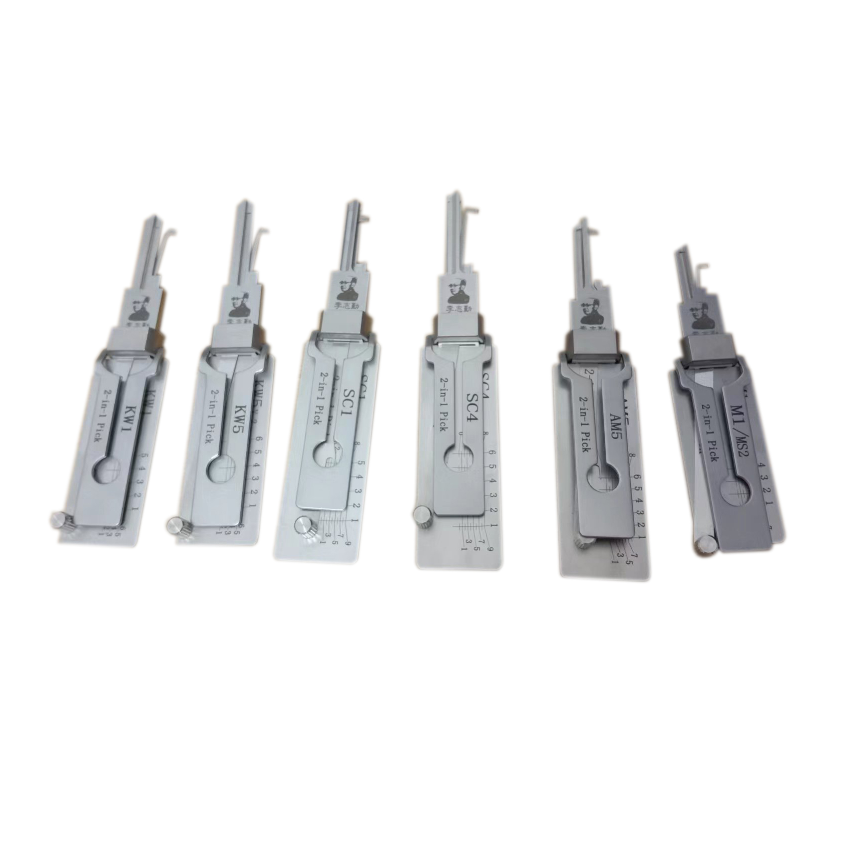 

6-Piece Locksmith Set Tools Original Lishi 2 IN 1 SC1 SC4 KW1 KW5 AM5 M1/MS2 Lock Pick and decoder Set