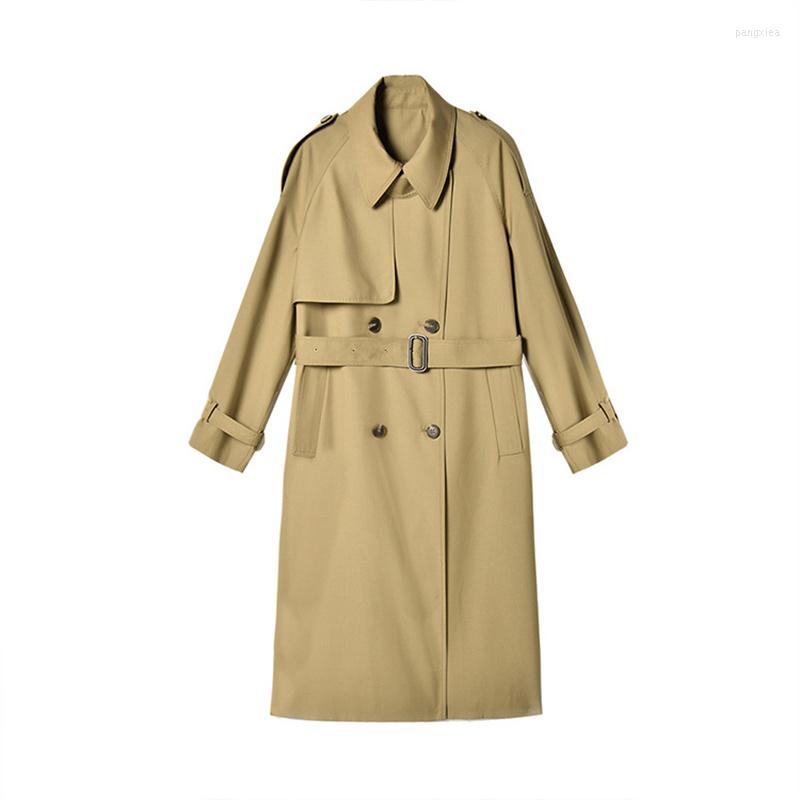 

Women' Trench Coats 2022 Autumn Classic Windbreaker For Women' High-quality Commuter Daily Casual Mid-length Office Lady Femme K1110, Black