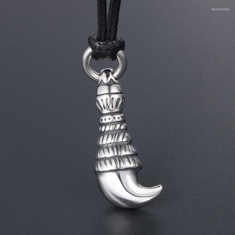

Pendant Necklaces Retro Wolf Tooth Animal Silver Color Titanium Steel Men's Fashion Motorcycle Party Domineering Jewelry
