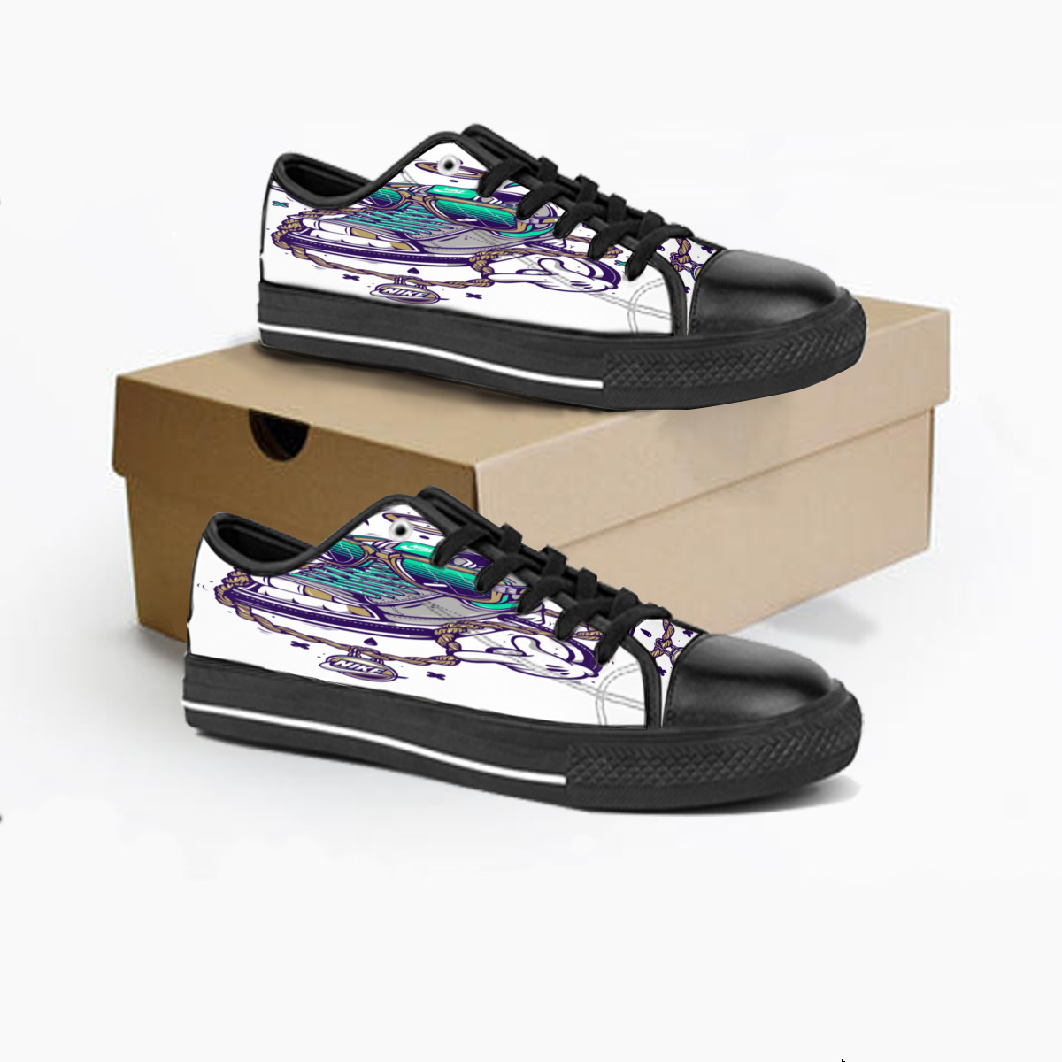 

DIY Custom shoes Classic Canvas Skateboard casual Accept triple black customization UV printing low Cut mens womens sports sneakers waterproof size 38-45 COLOR20