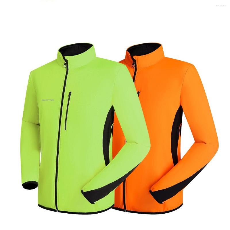 

Racing Jackets 2022 Fleece In The Fall And Winter Of Long Sleeve Cycling Jerseys Male With Velvet Bicycle Warm Wind Coat Drop, Fluorescent green