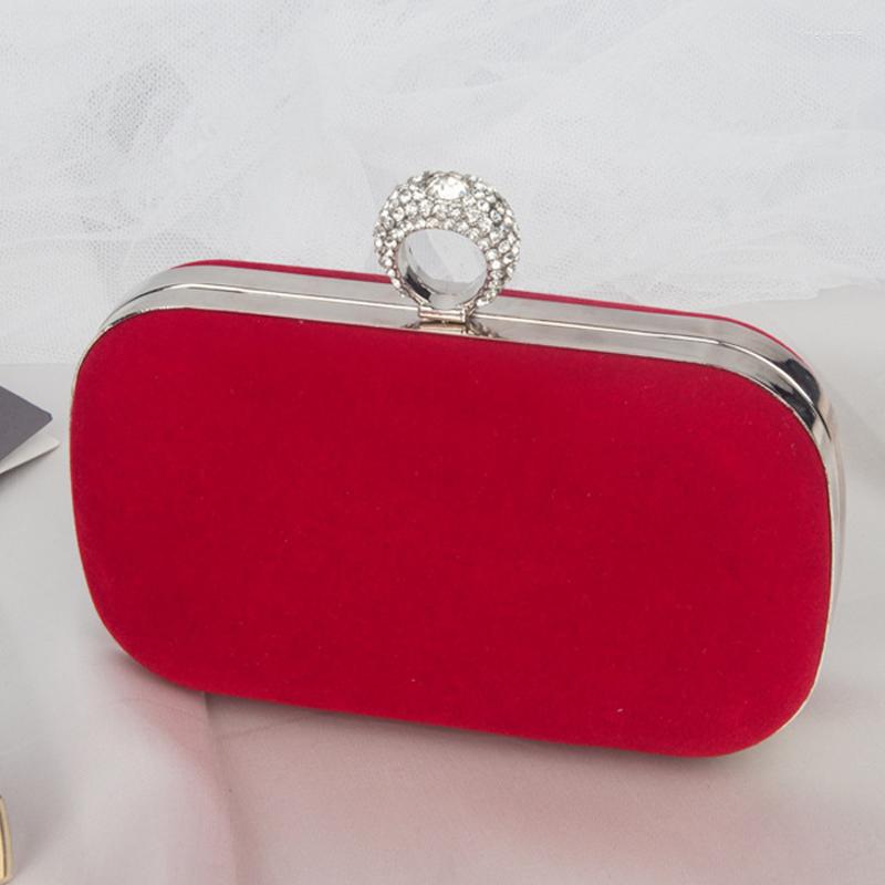 

Evening Bags Red Bag Woman 2022 Velvet Quality Clutch Handbag Wedding Luxury Designer Small Phone Crossbody Shoulder Wallets, Black