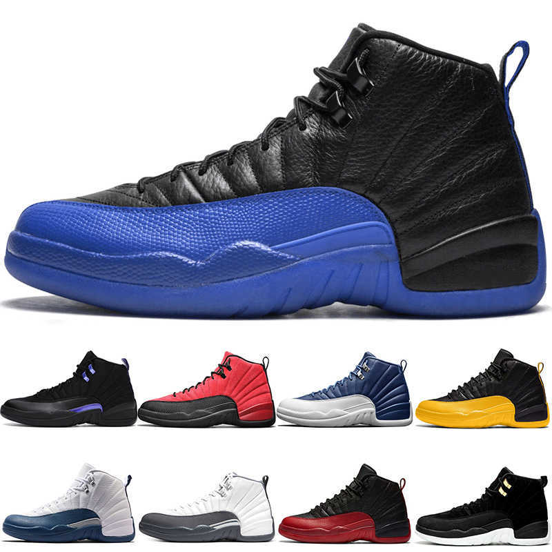 

Twist Basketball Shoes 12 des Chaussures 12s Dark Concord Reverse Flu Game Royal Indigo French Blue FIBA Mens Trainers Sport Sneakers Size, Box