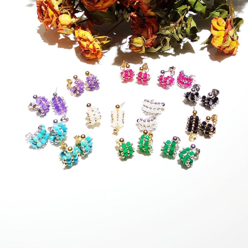 

Stud Earrings Lii Ji Boho Real Pearl 925 Sterling Silver Gemstone Spinel Onyx Turquoise US 14K Gold Filled No Fade