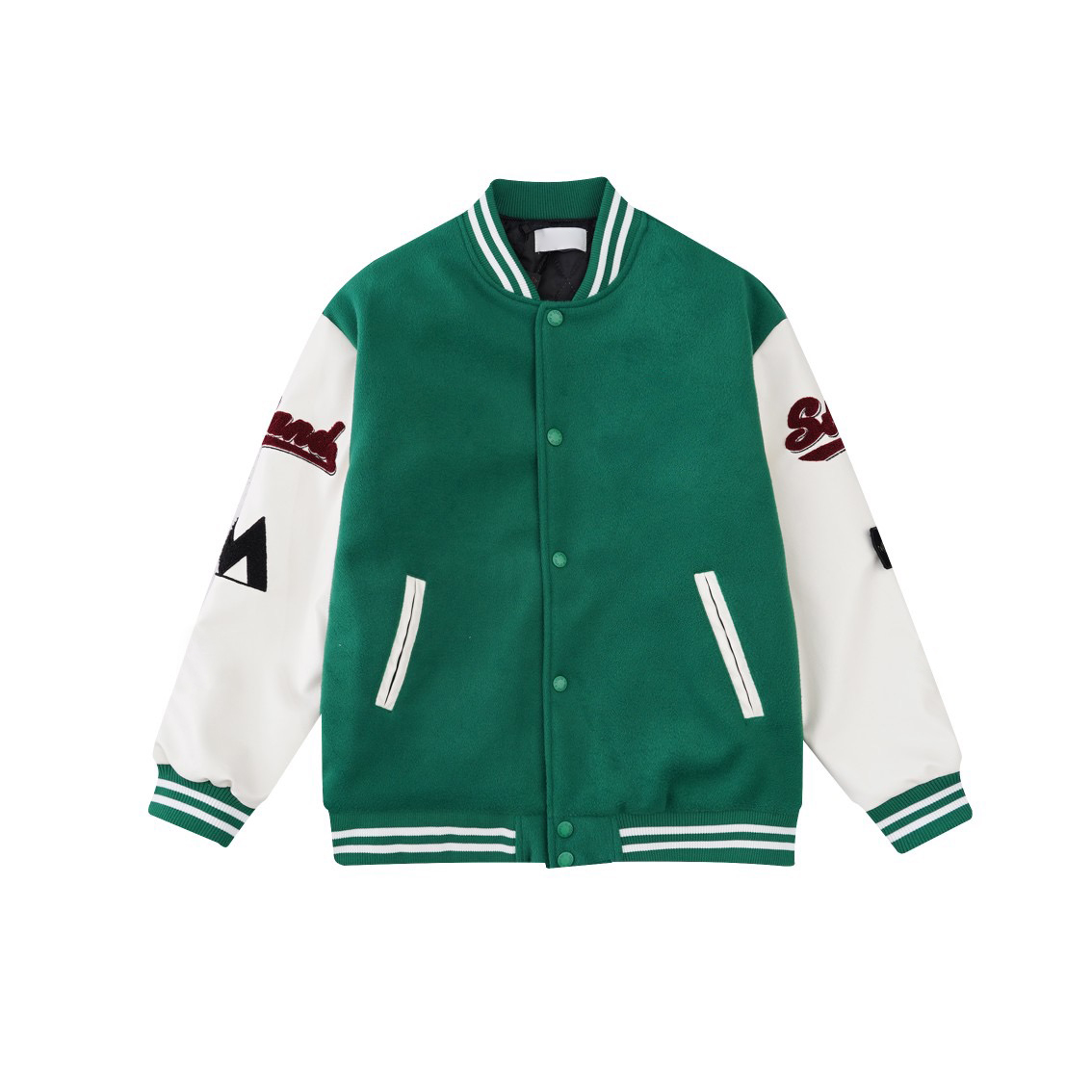 

Designer mens Bomber Jacket Down jacket with sleeves Genuine leather embroidered Tired casual London baseball jackets, W44