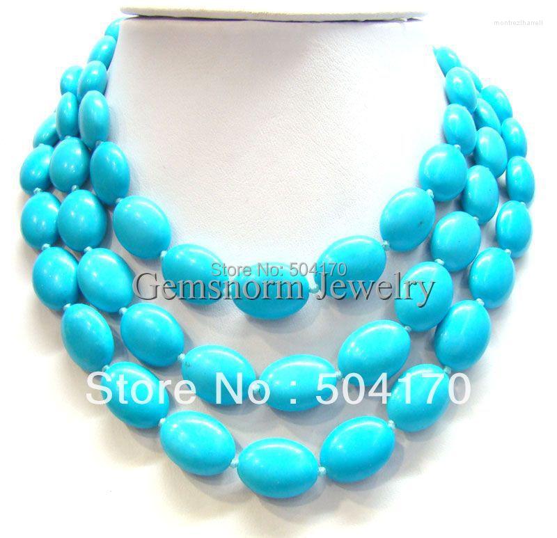 

Chains High Quality 50inch Lenght 13 18mm Stone Beads Necklace Simple Fashion TN083