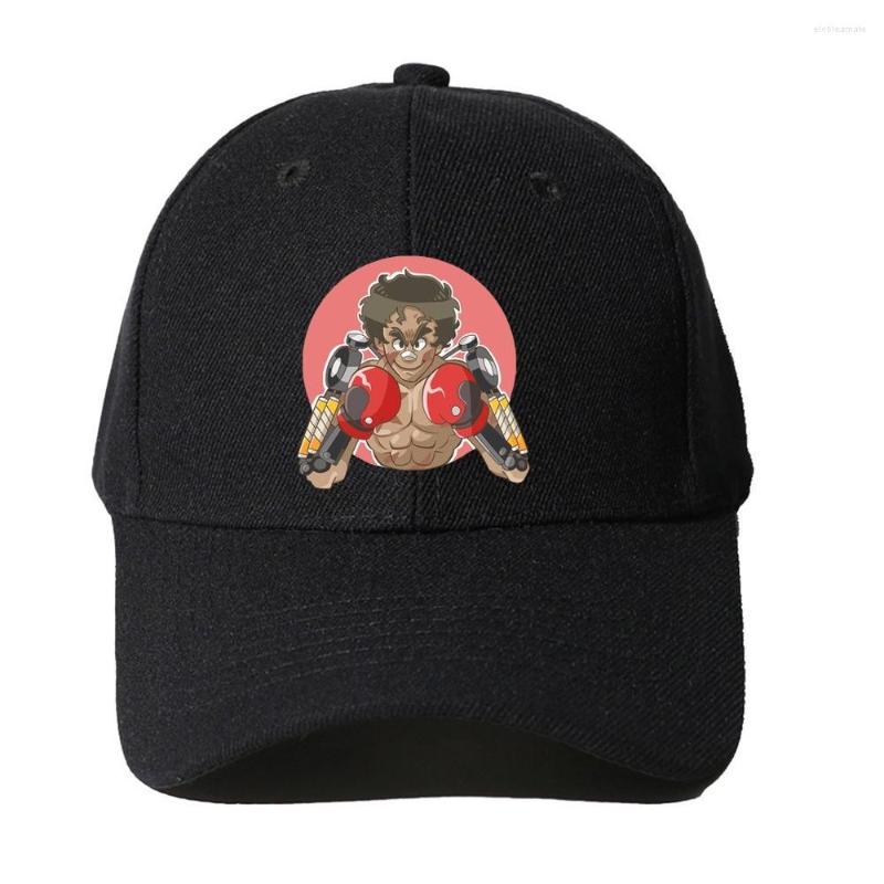 

Berets Anime Ashita No Joe Visors Hat Adjustable Black Cotton Peaked Cap Spring Autumn Student Leisure Trend Casual Wild Hip-hop