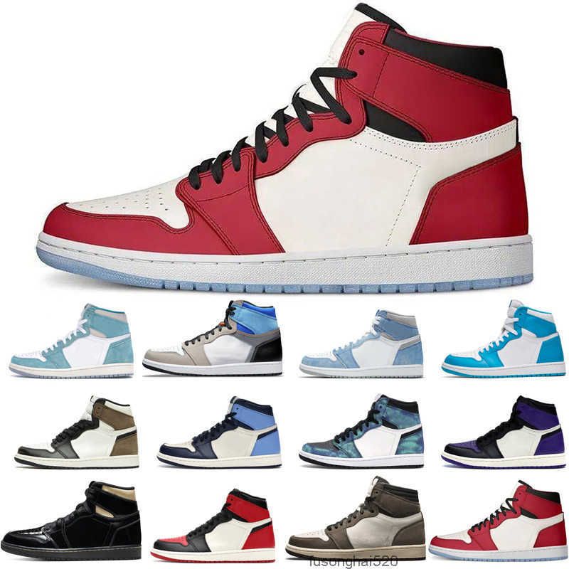 

2022 New Arrive 1s Basketball Shoes Man Woman Tint Pink Glaze Prototype Dark Mocha Bred Toe Chicago University Blue What the Si Jordon