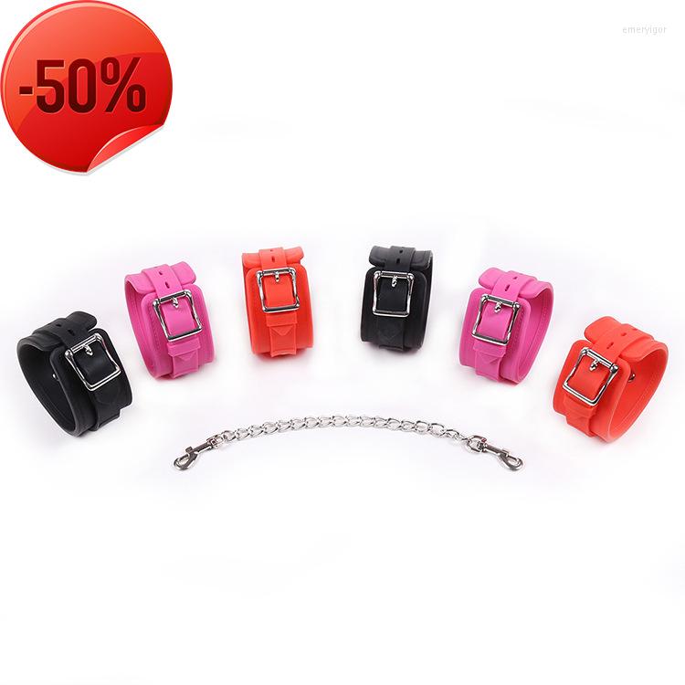 

Men's G Strings Bed Husband And Wife Toys Silicone Bound Handcuffs Foot Cuffs Flirting Supplies Valentine's Day, Picture shown