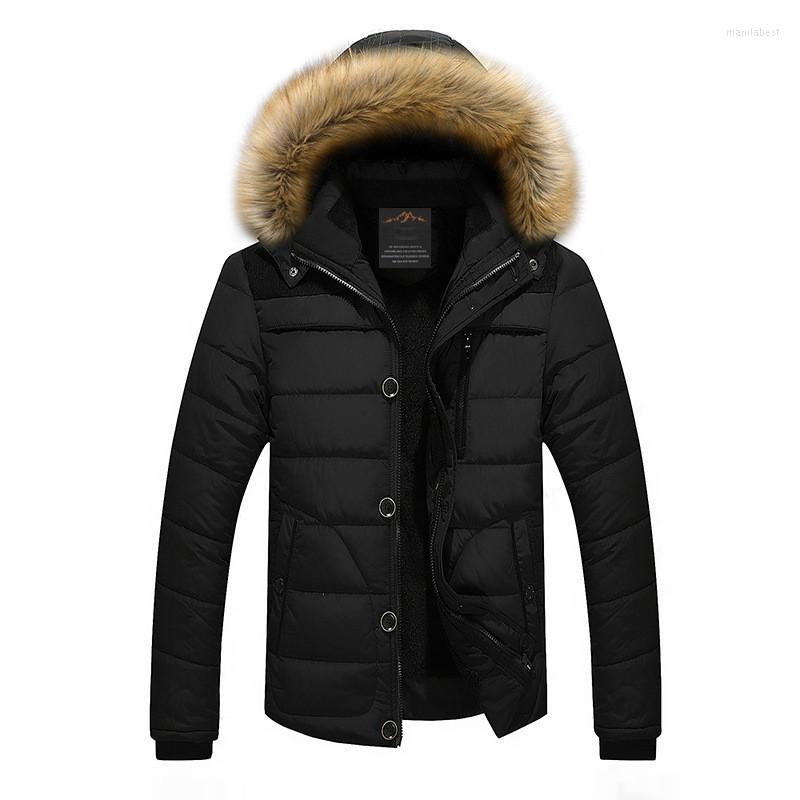 

Men's Down -20 'C Keep Warm Brand Casual Parka Men Plus Size Fur Hooded Collor Thicken Winter Jacket Parkas Hombre, Blue