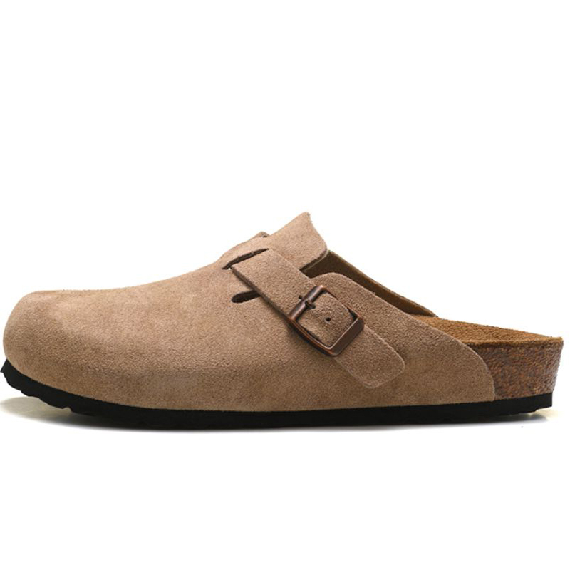 

Sandals Designer boston clog arizona gizeh men women summer autumn winter slippers Leather Outdoor Indoor Buckle Strap flats cork hotsale, #2