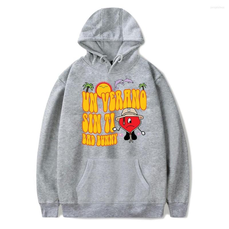

Men's Hoodies Bad UN VERANO SIN TI Music Print Hoodie Sweatshirt Pullovers Men Women Y2k Streetwear Hip Hop Clothes, Pink