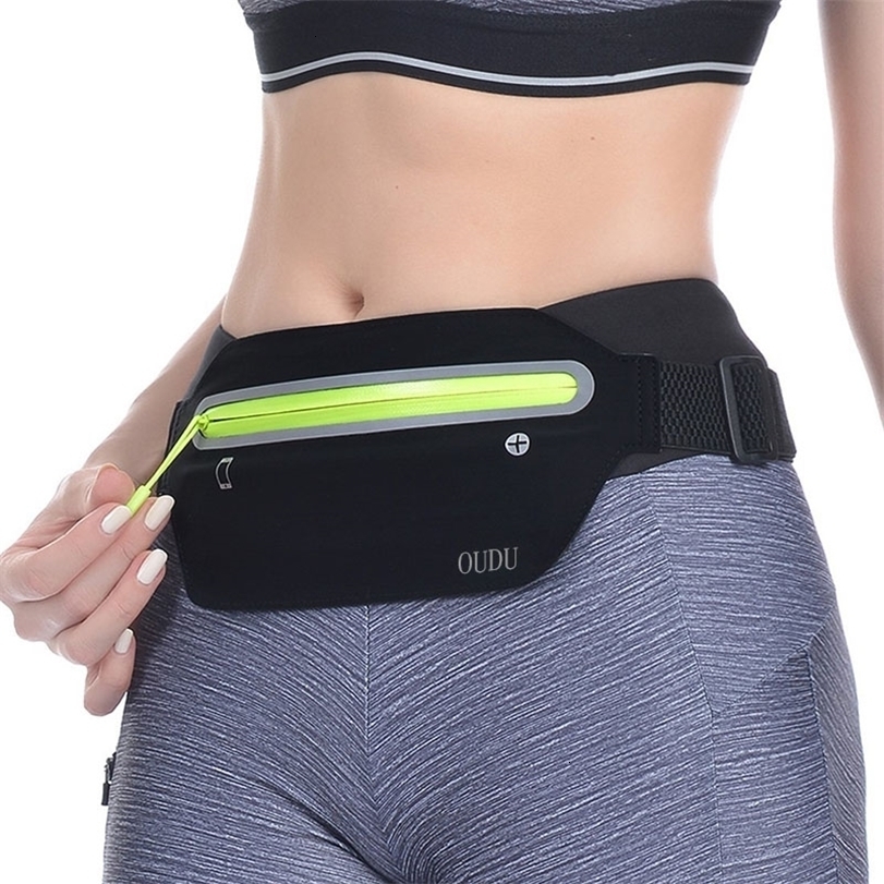 

Waist Bags Hidden Sports Phone Mens Belt UltraThin Waterproof Mini Fanny Pack Women Run Light Pouch 221114, Black