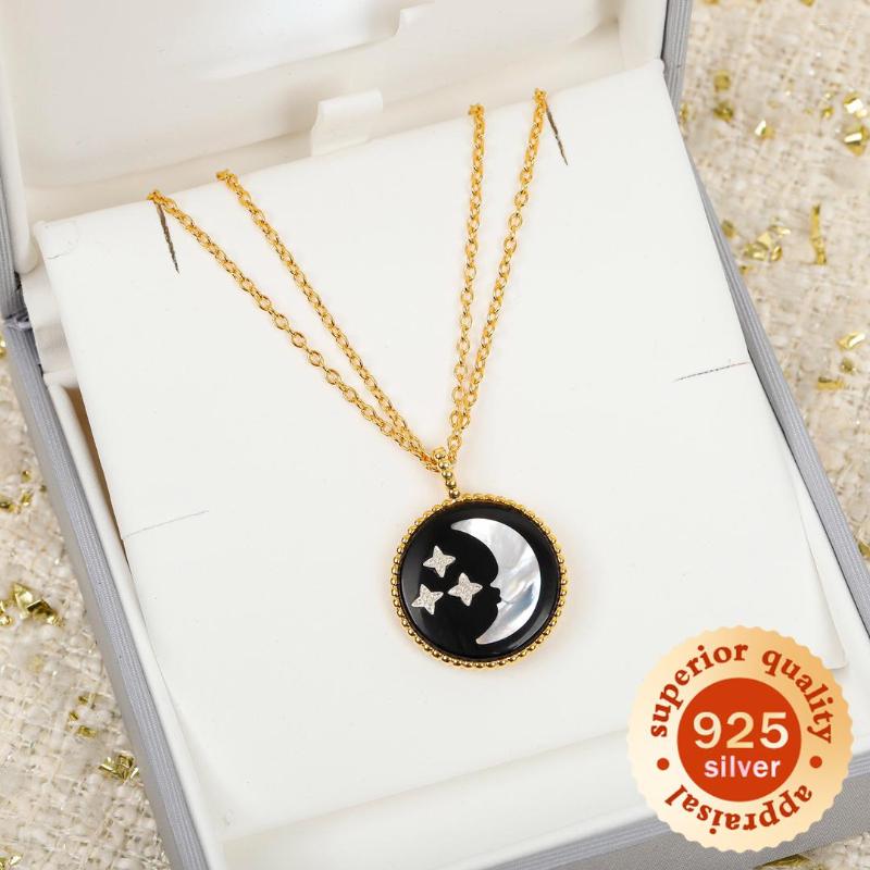 

Pendant Necklaces Luxury Jewelry Sun Moon Stars Lucky Double-Sided Wearing Celebration Occasion
