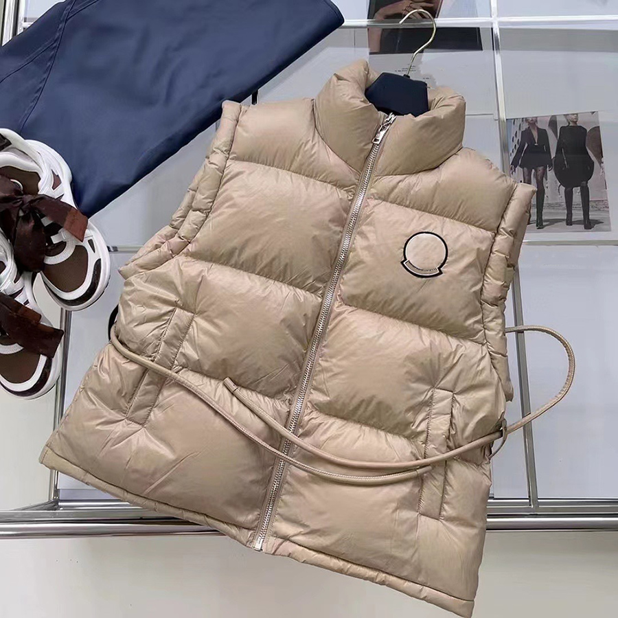 

Womens Down Vests Fashion Puffer Jacket Winter Womens Warm Vest Classic Windproof Outerwear Designer Vests Men Clothing, Khaki