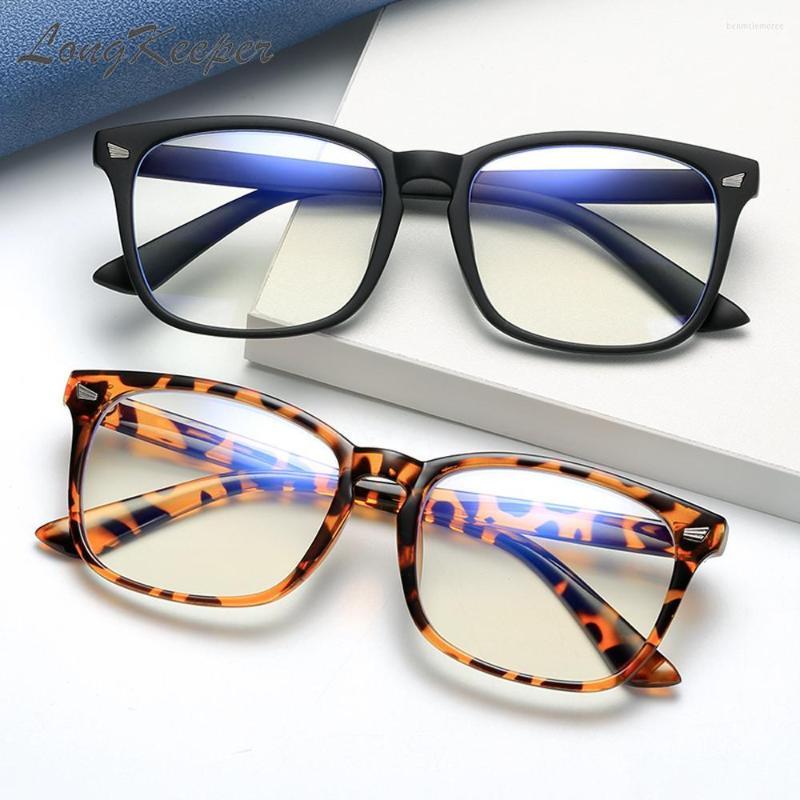 

Sunglasses LongKeeper Anti Blue Light Glasses Frame Women Men Square Computer Eyeglasses Blocking UV400 Protection Eyewear