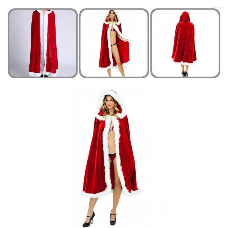 

Men's Sleepwear Festive Xmas Cloak Contrast Color Unisex Warm Windproof Christmas Robe Cape, 90 cm