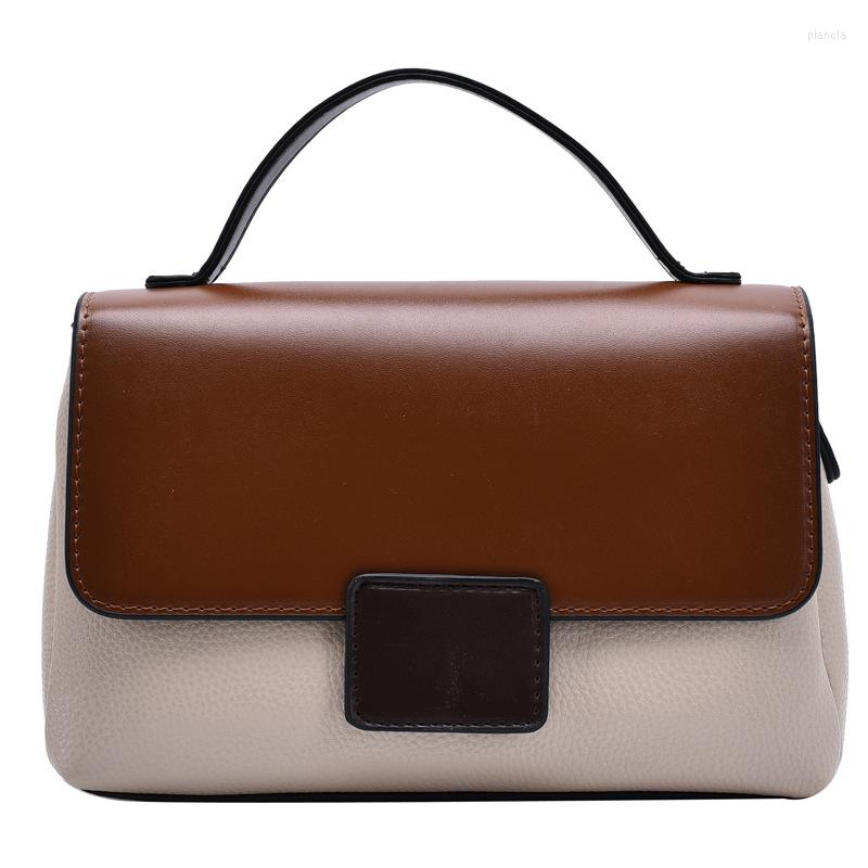 

Evening Bags Women Leather Fashion Panelled Shoulder High Quality Crossbody Bag Luxury Handbags Designer Casual Totes, Blue