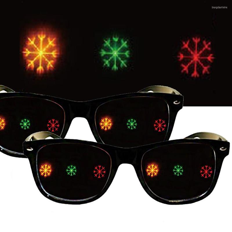 

Sunglasses Square Shaped Effects Glasses Watch The Lights Change To Snowflake Shape At Night Diffraction Women Fashion