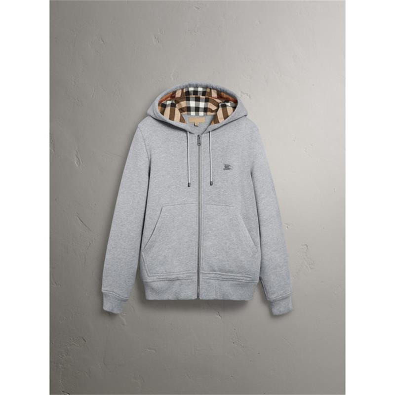 

2022 embroidered plaid hoodie Hoodie Cardigan zipper coat Man, Red