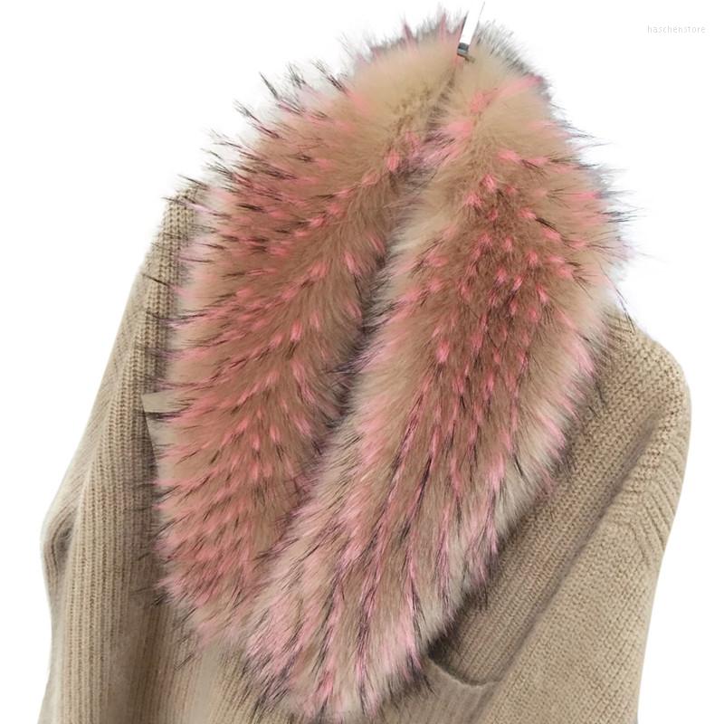 

Scarves Women Fashion Faux Fur Scarf Collar Shawl Winter Coat Collars Colorful Raccoon
