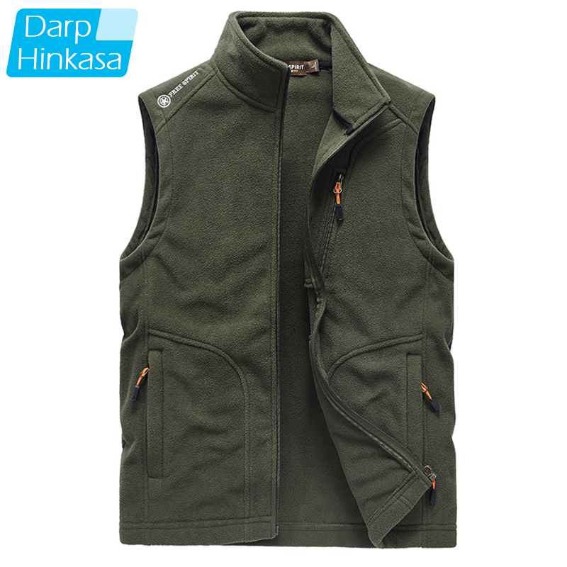 

Men's Vests Warm Fleece Jacket Winter Tactical Sleeveless Waistcoat Autumn Fashion Casual 221114, Gray